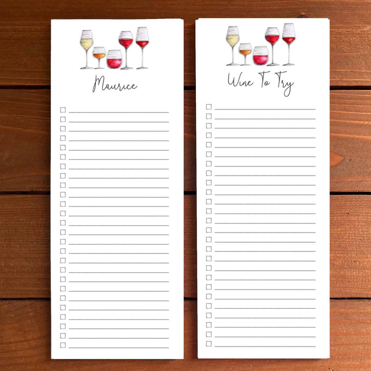 Wine Flight Personalized Magnetic To-Do List Notepad