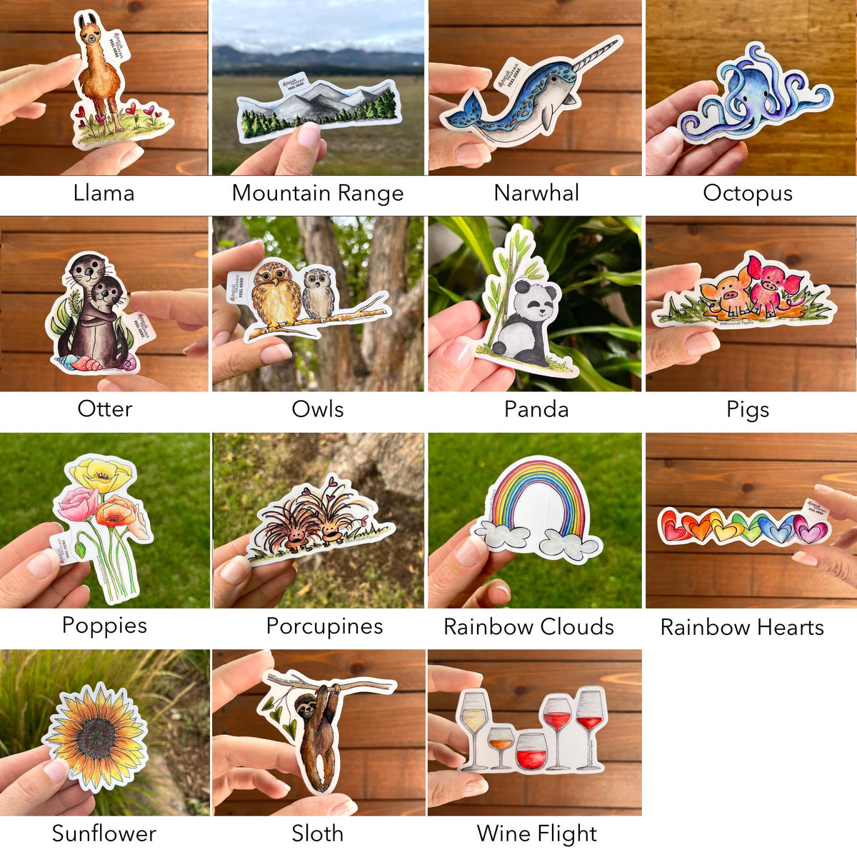 Bundle of 10 Vinyl Stickers