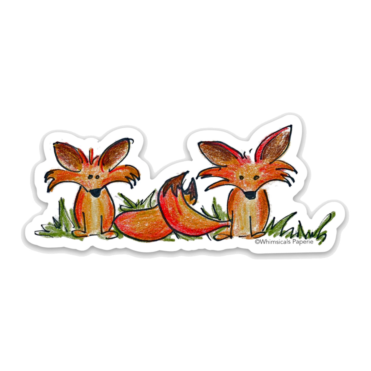 Foxes Vinyl Sticker