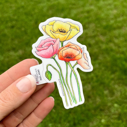 Poppies  Vinyl Sticker