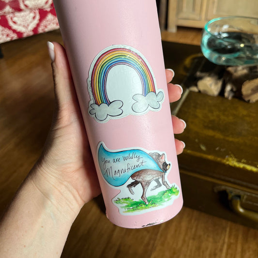 Rainbow Clouds Vinyl Sticker