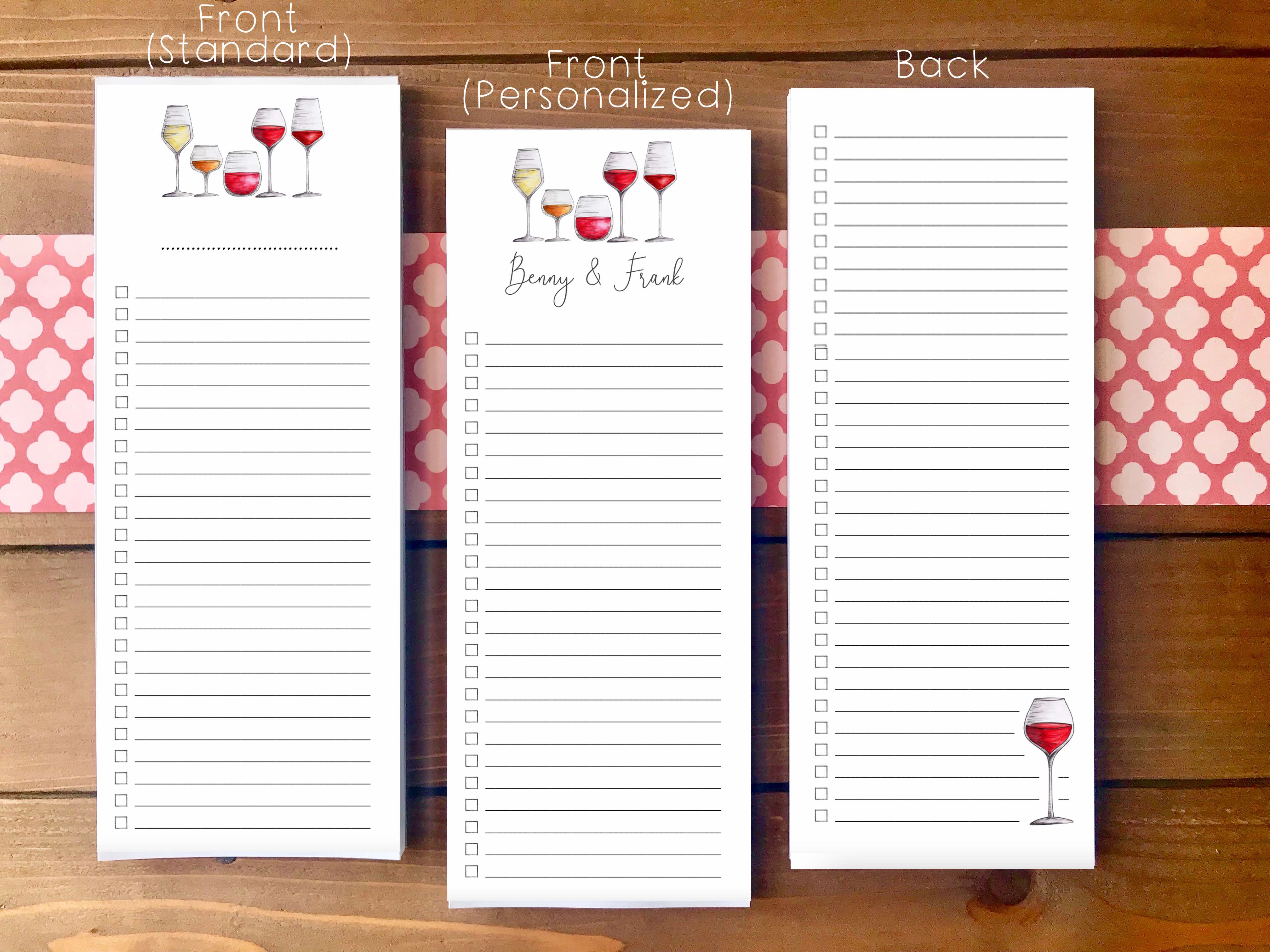 Wine To Do List Notepad | Personalization Available