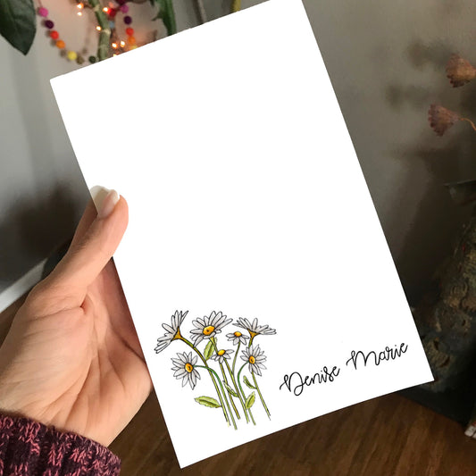 Daisies Personalized Magnetic Writing Notepad