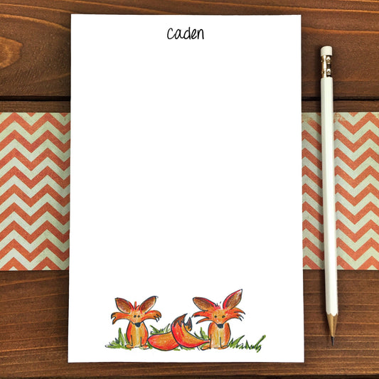 Foxes Personalized Magnetic Writing Notepad