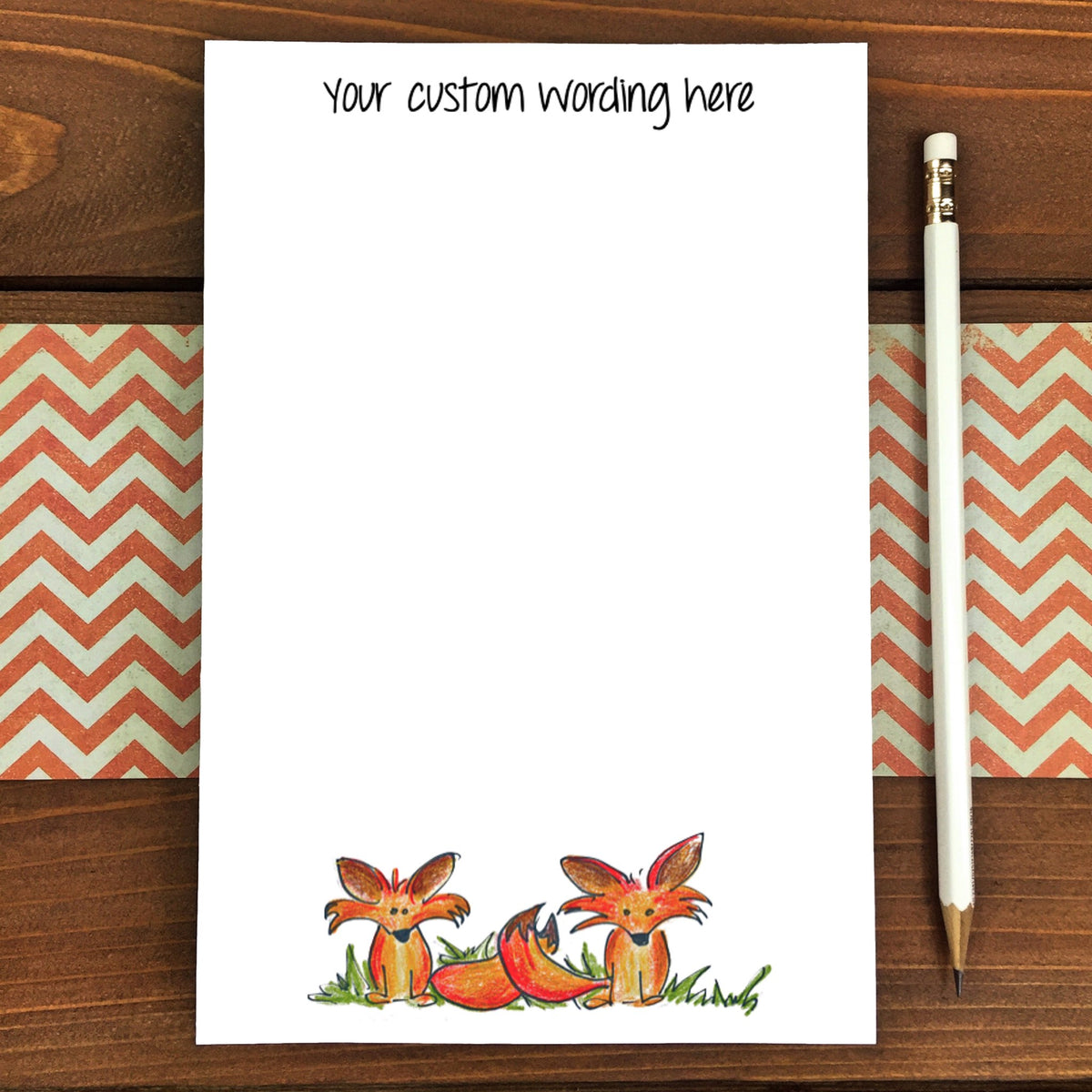 Foxes Personalized Magnetic Writing Notepad