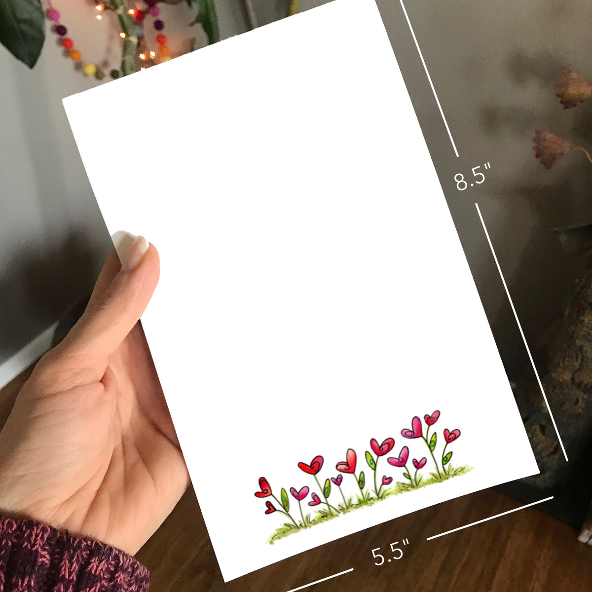 Heart Flowers Magnetic Writing Notepad