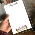 Load image into Gallery viewer, Heart Flowers Personalized Magnetic Writing Notepad
