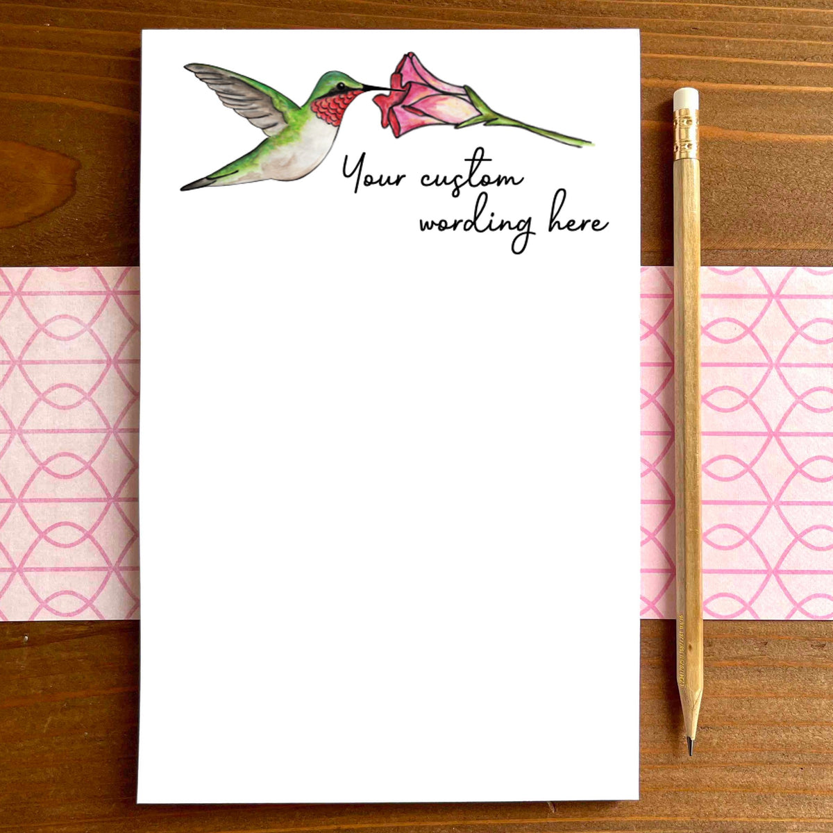 Hummingbird Personalized Magnetic Writing Notepad