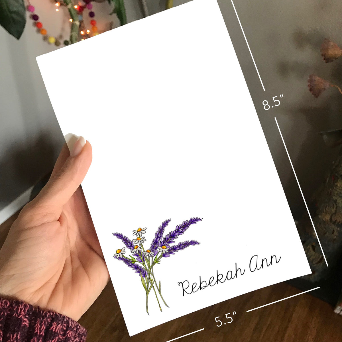 Lavender Personalized Magnetic Writing Notepad