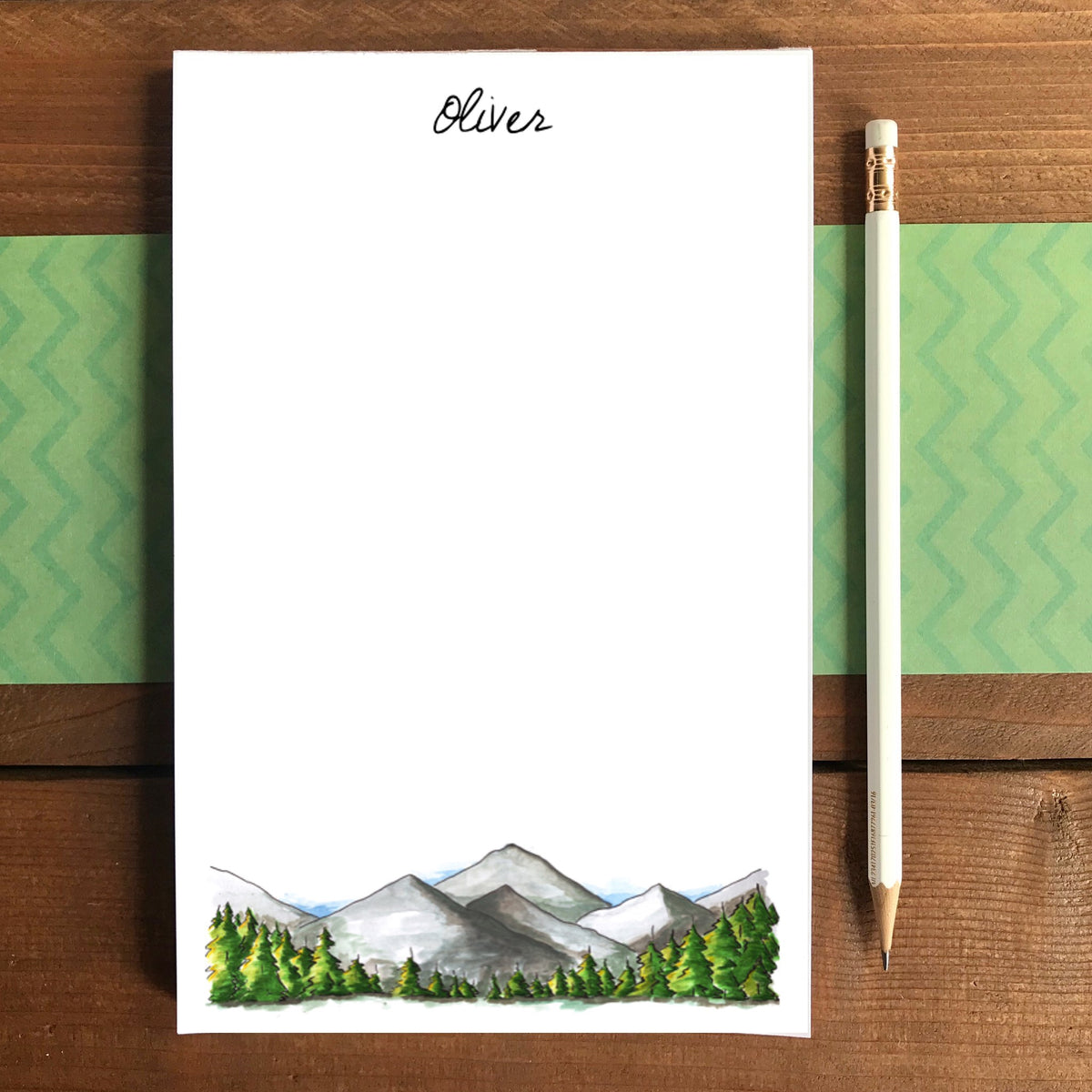 Mountain Range Personalized Magnetic Writing Notepad