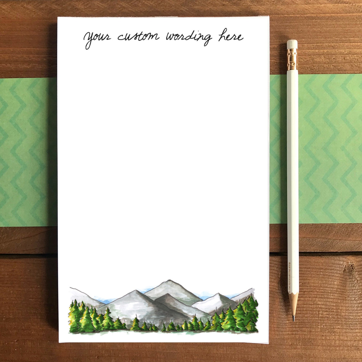 Mountain Range Personalized Magnetic Writing Notepad