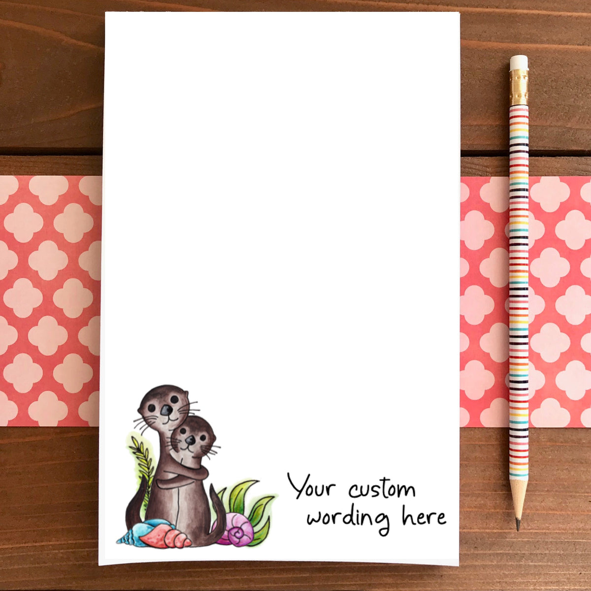 Otters Personalized Magnetic Writing Notepad