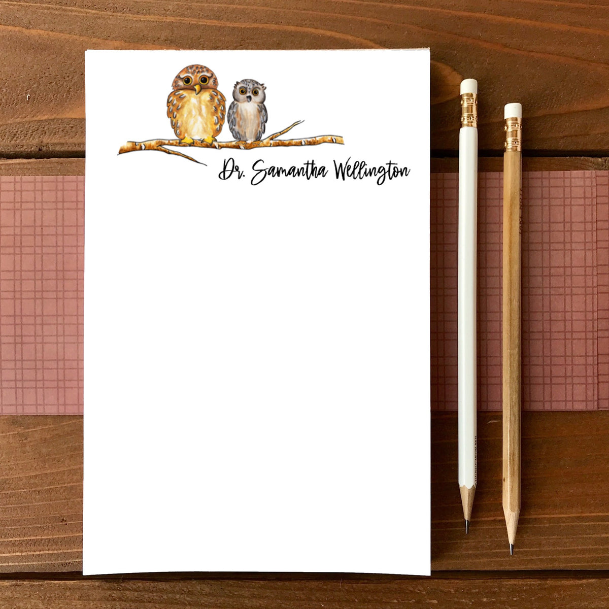 Owls Personalized Magnetic Writing Notepad