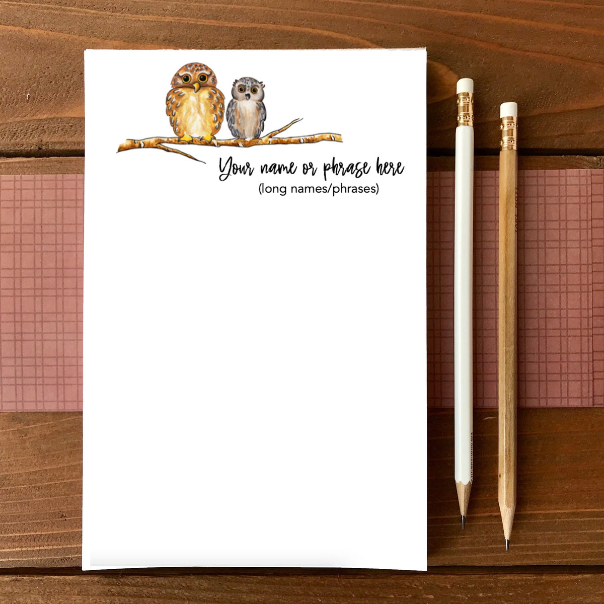 Owls Personalized Magnetic Writing Notepad