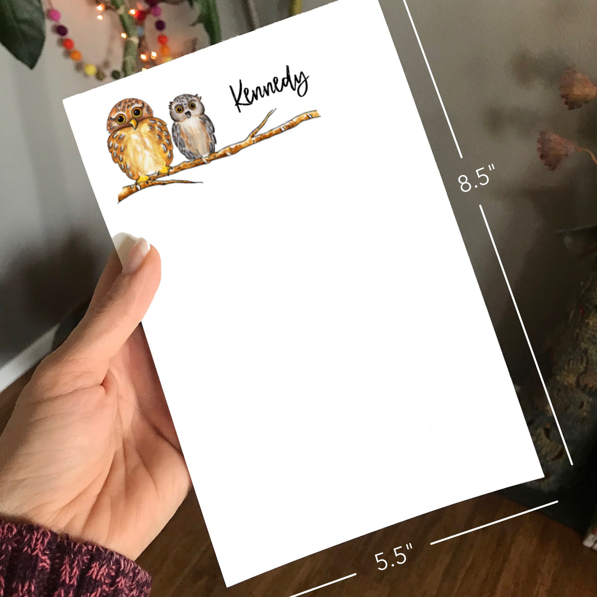 Owls Personalized Magnetic Writing Notepad