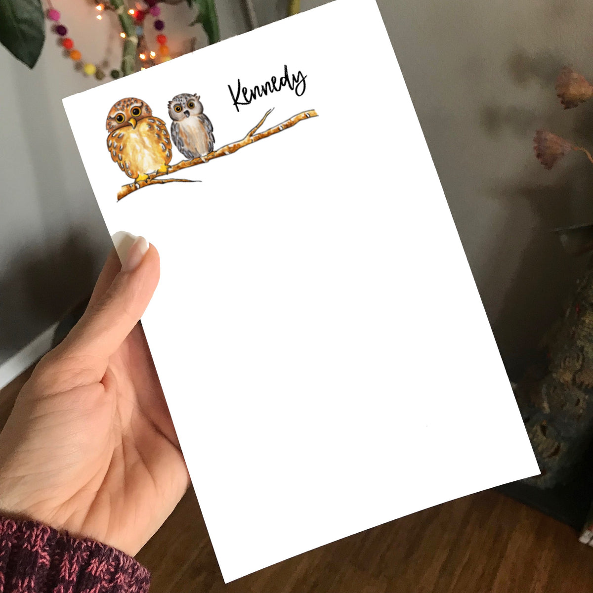 Owls Personalized Magnetic Writing Notepad