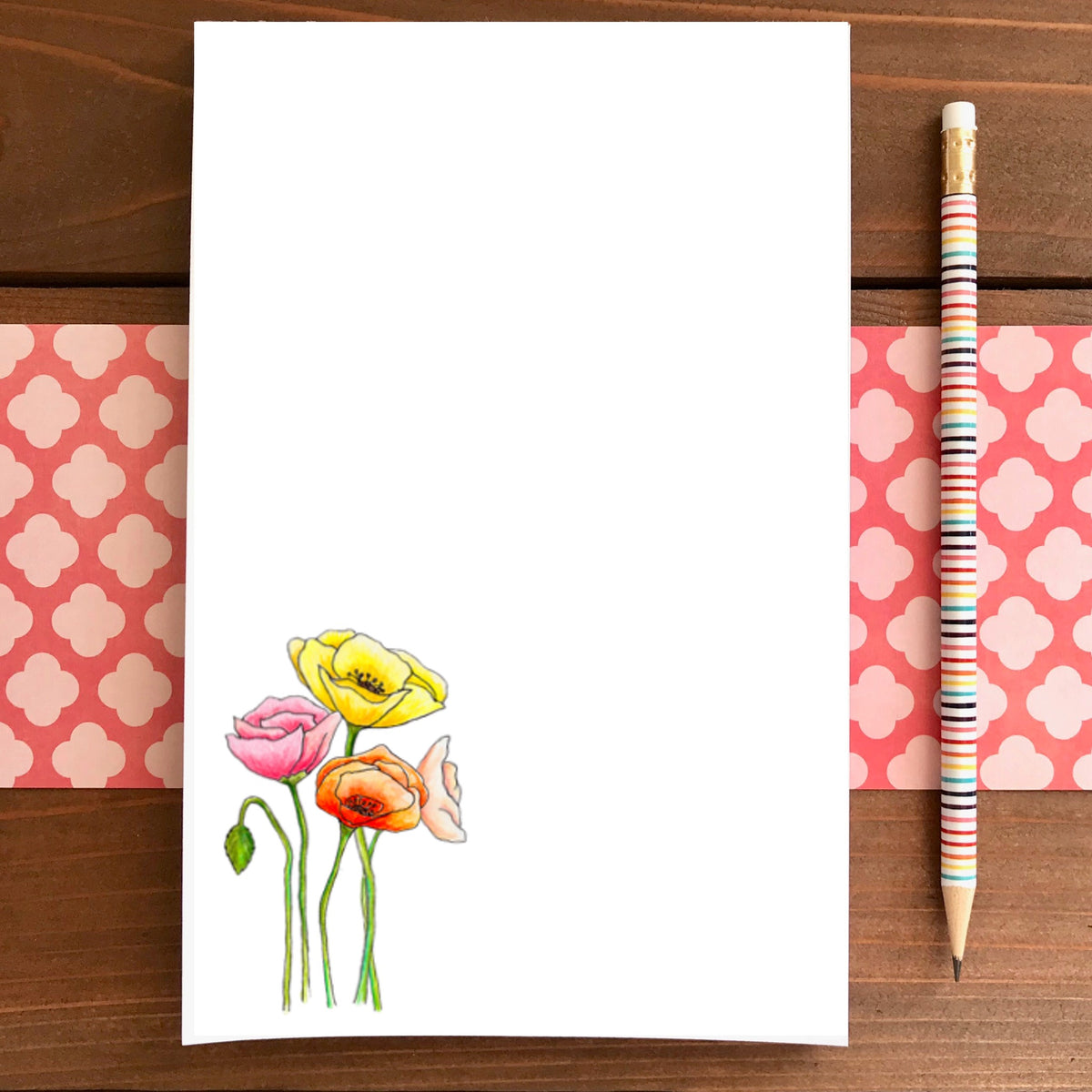 Poppies Magnetic Writing Notepad