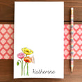 Load image into Gallery viewer, Poppies Personalized Magnetic Writing Notepad
