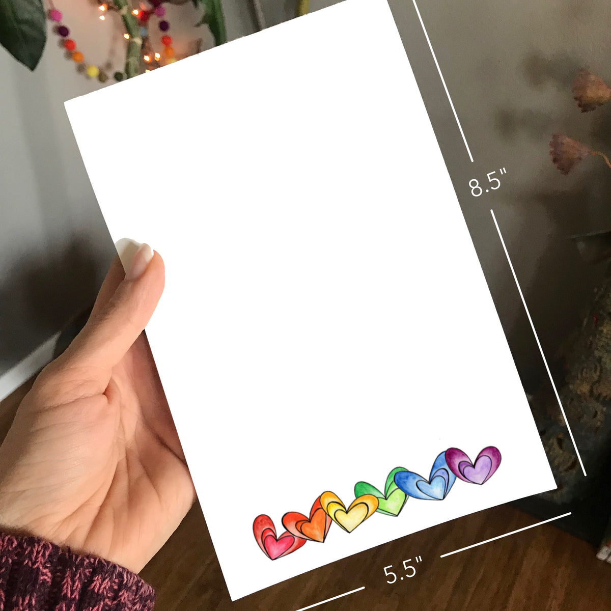 Rainbow Hearts Magnetic Writing Notepad
