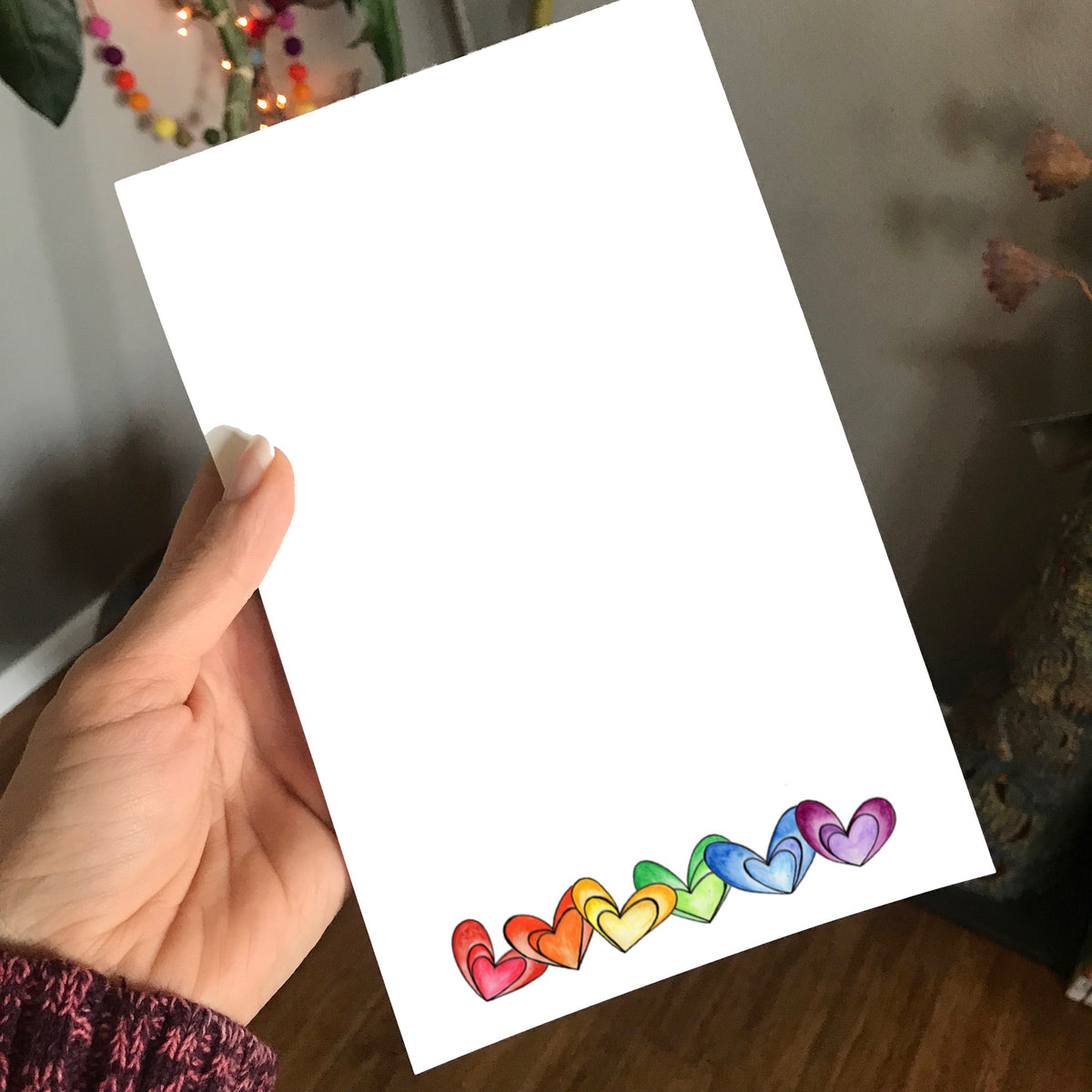 Rainbow Hearts Magnetic Writing Notepad