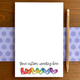 Load image into Gallery viewer, Rainbow Hearts Personalized Magnetic Writing Notepad
