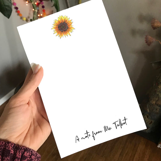 Sunflowers Personalized Magnetic Writing Notepad