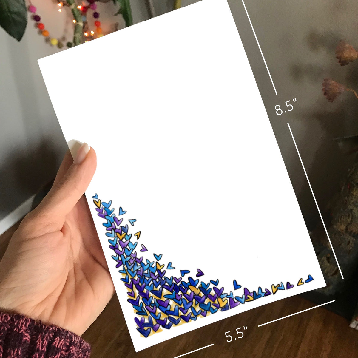 Tumbling Hearts Magnetic Writing Notepad