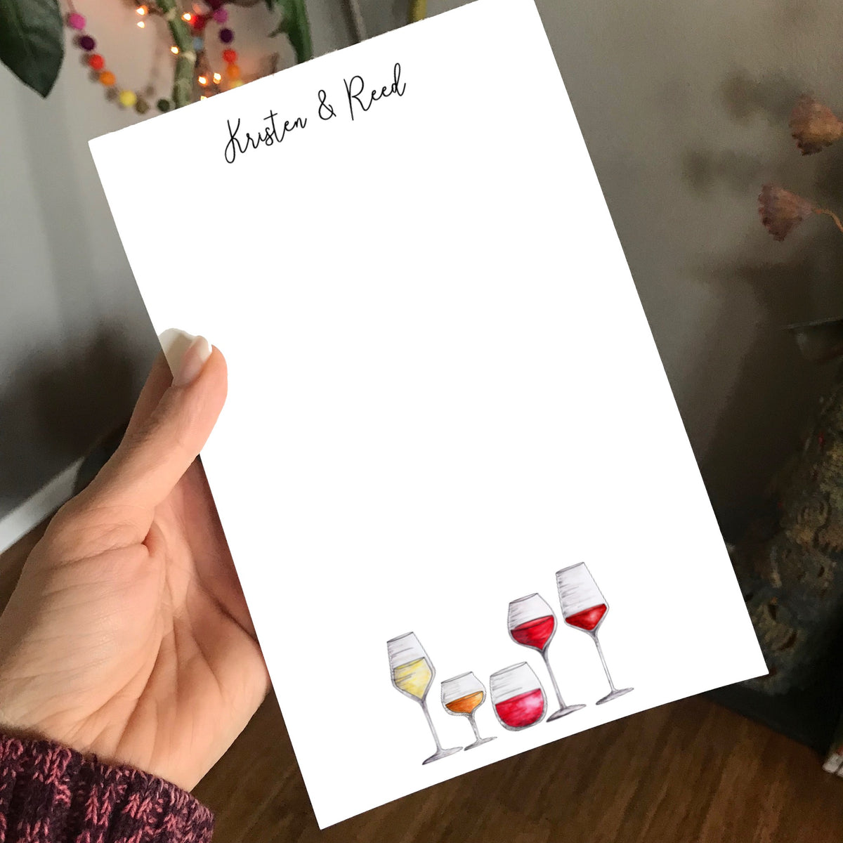 Wine Flight Personalized Magnetic Writing Notepad
