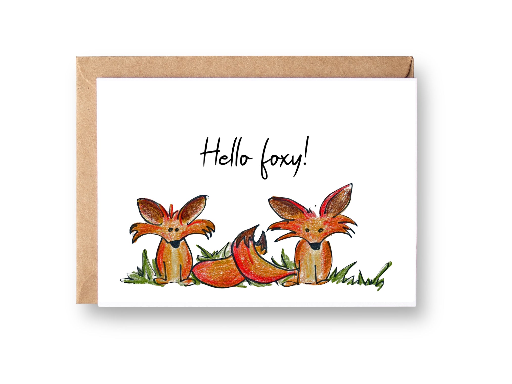 Hello Foxy | Boxed Set of 8 Fox Valentine Cards