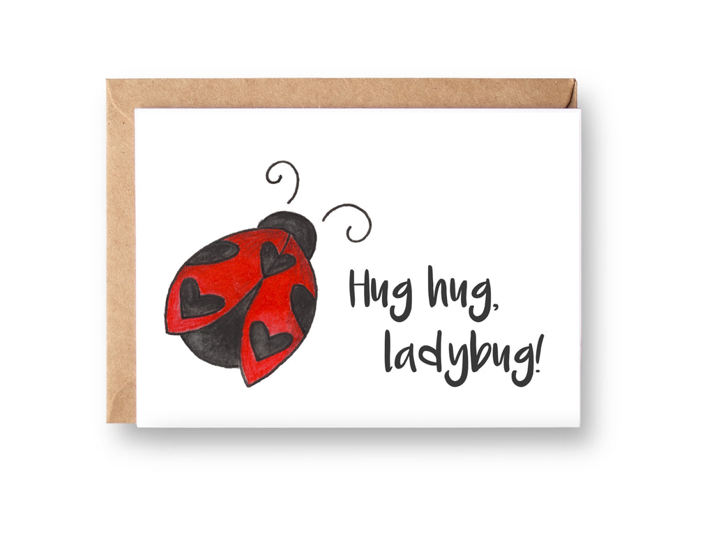 Hug Hug Ladybug | Boxed Set of 8 Ladybug Valentine Cards