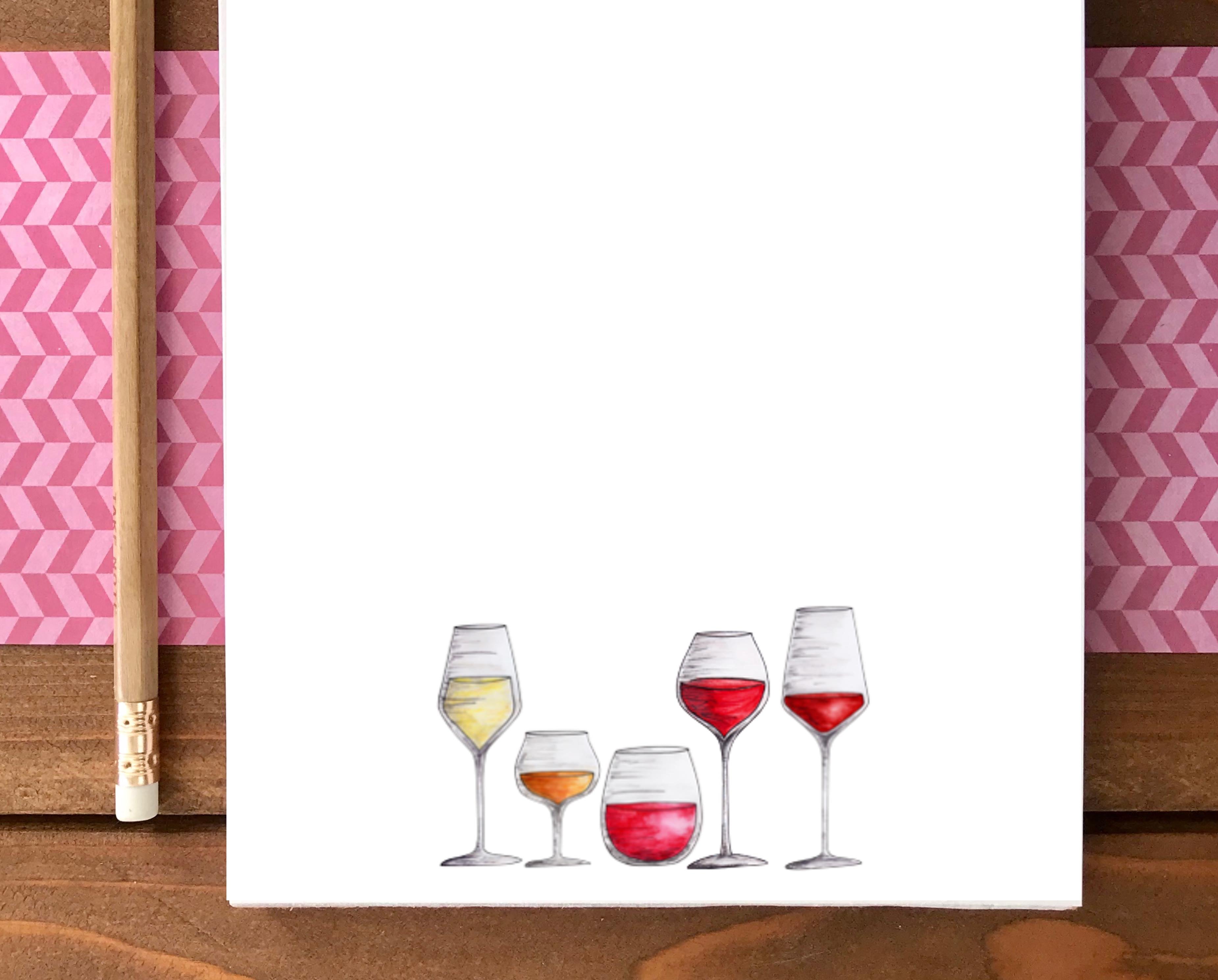 Wine Notepad - Personalization Available