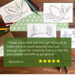 Color Your Own Notecards - Assorted Set of 8 Coloring Cards