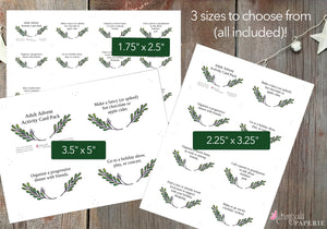 PRINTABLE Adult Advent Calendar Card Deck | PDF Digital Download