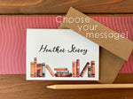 Book  Cards, Choose Your Message - Boxed Set of 8 - Whimsicals Paperie
