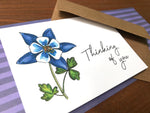 Colorado Blue Columbine Cards, Choose Your Message - Boxed Set of 8