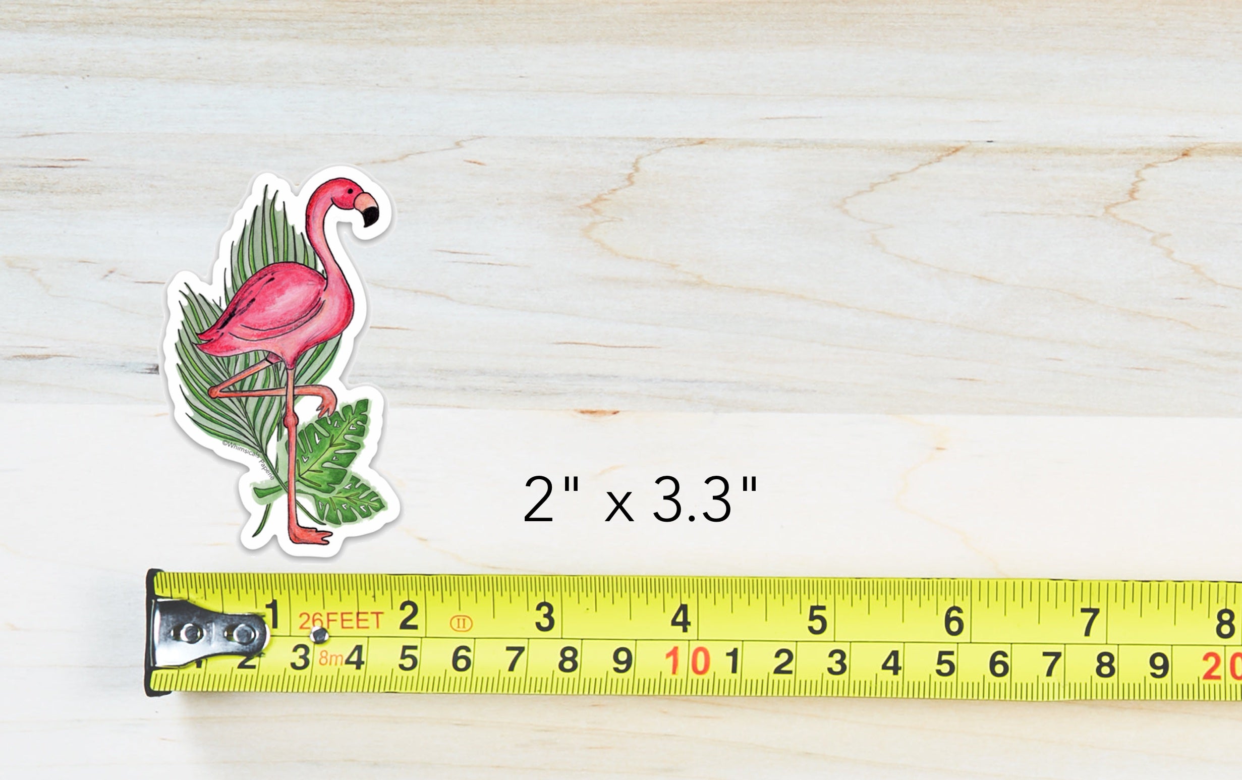 Flamingo Ruler Flamingo Vinyl Sticker – Whimsicals Paperie