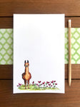 Llama in a Bed of Hearts Notepad - Personalization Available