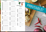 PRINTABLE Grocery List with Categories | PDF Digital Download