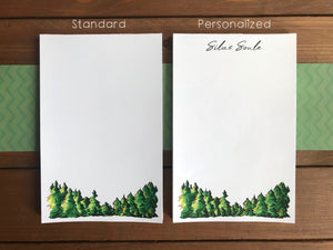 Pine Trees Notepad  - Personalization Available