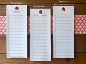 Flower Bouquet To Do List Notepad - Magnetic | Double Sided Sheets | Personalization Available