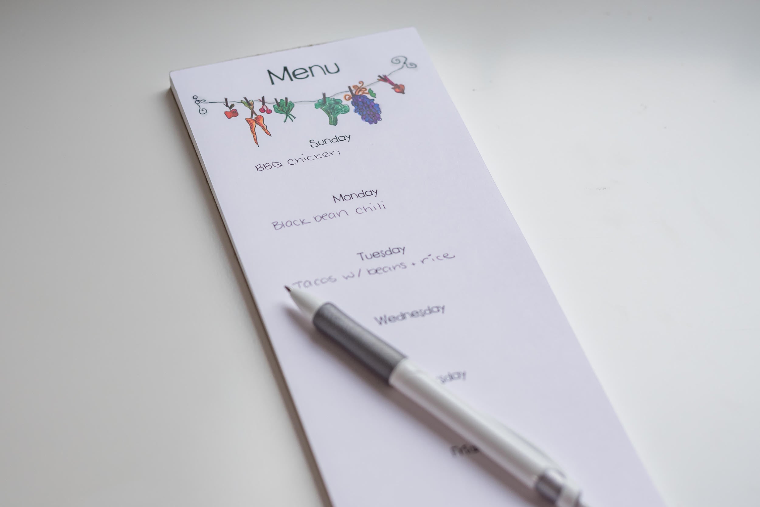 Meal & Menu Planning Magnetic Notepad | Personalization Optional | 52 Sheets