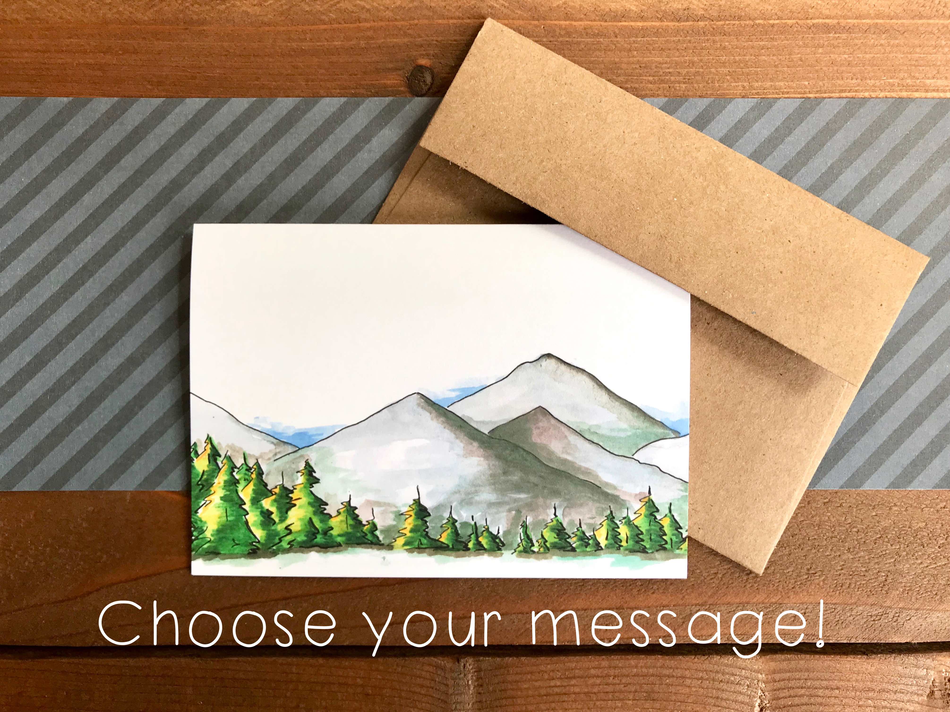 Mountain Cards, Choose Your Message - Boxed Set of 8
