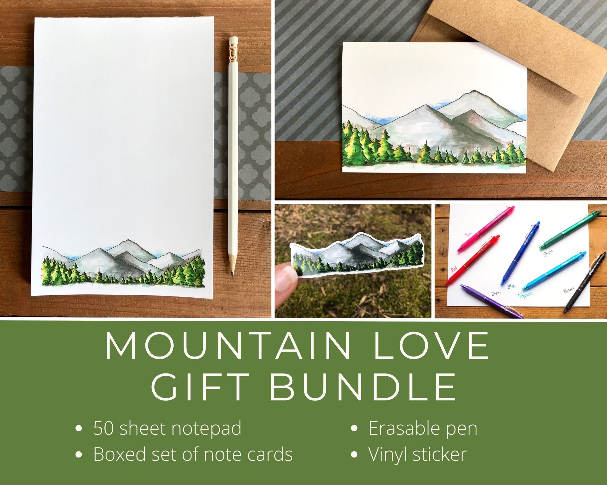 Mountain Love Stationery Set Gift Bundle