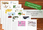 PRINTABLE Nature Themed Birthday Calendar | PDF Digital Download