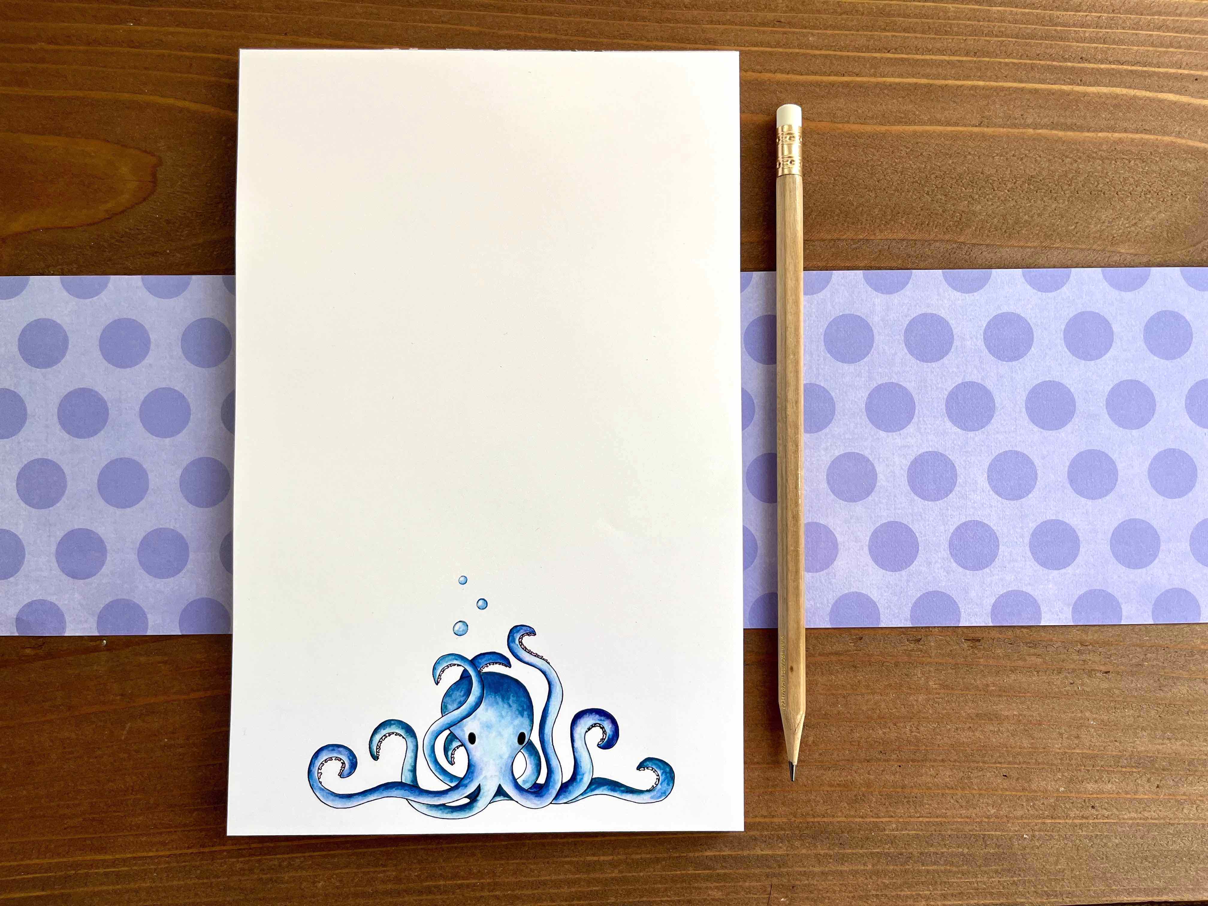 Octopus Notepad - Personalization Available
