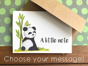 Panda Note Cards | Choose Your Message - Boxed Set of 8