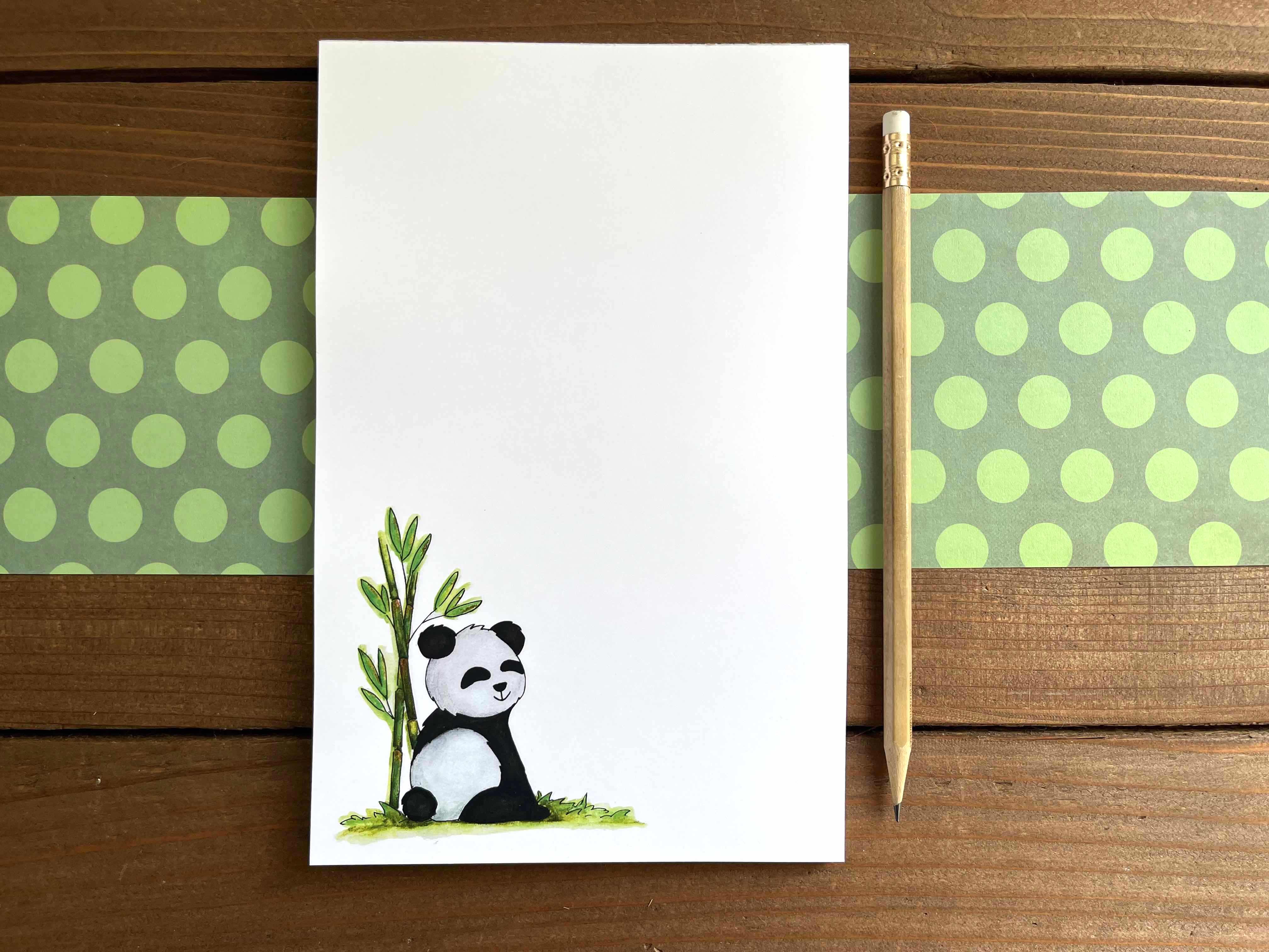 Panda Notepad - Personalization Available – Whimsicals Paperie
