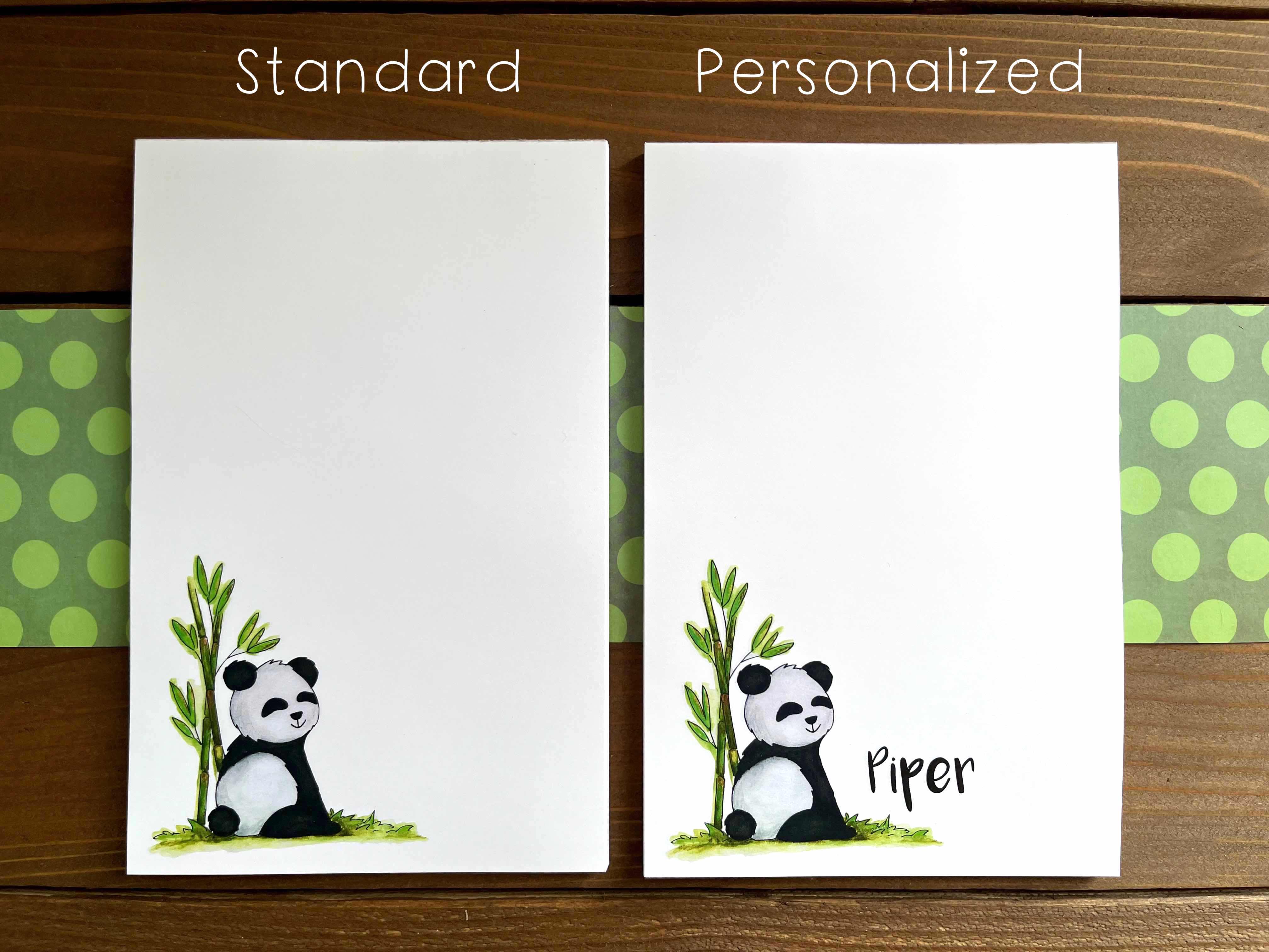 Panda Notepad - Personalization Available