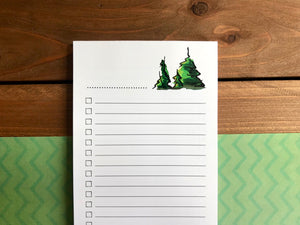 Pine Tree Double Sided To Do List Notepad - Magnetic | Personalization Available