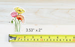 Poppy Flowers Vinyl Sticker